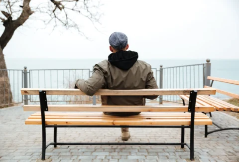 back-view-picture-young-african-man-bench